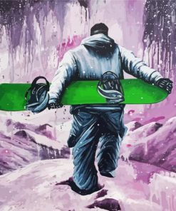 Snowboarder Man Art paint by number