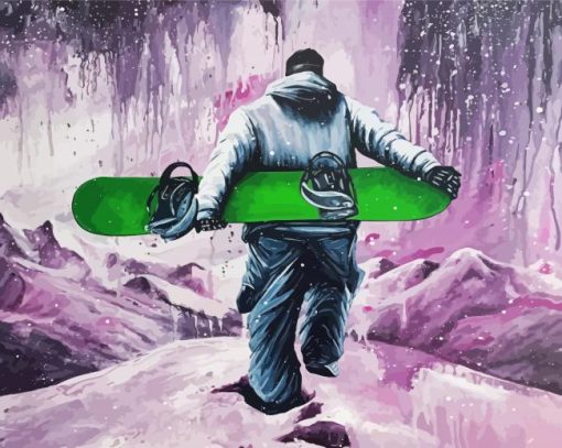 Snowboarder Man Art paint by number