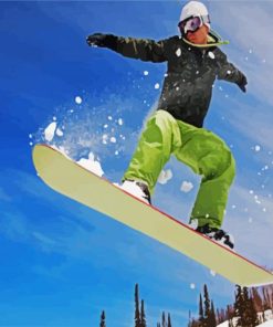 Snowboarder Man paint by number