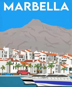 Spain Marbella Poster paint by numbers