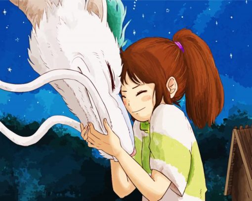 Spirited Away Chihiro And Haku paint by number