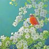 Spring Robin paint by numbers