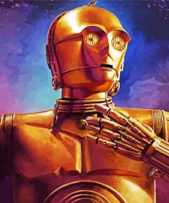 Star Wars C3po paint by number