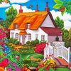 Summer Garden Cottage paint by numbers