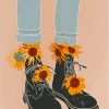 Sunflowers Boots paint by numbers