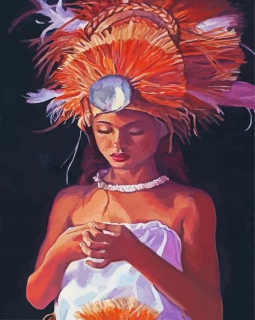 Tahitian Woman paint by numbers