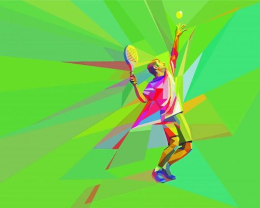 Tennis Player Pop Art paint by number