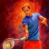 Tennis Player Roger Federer paint by number