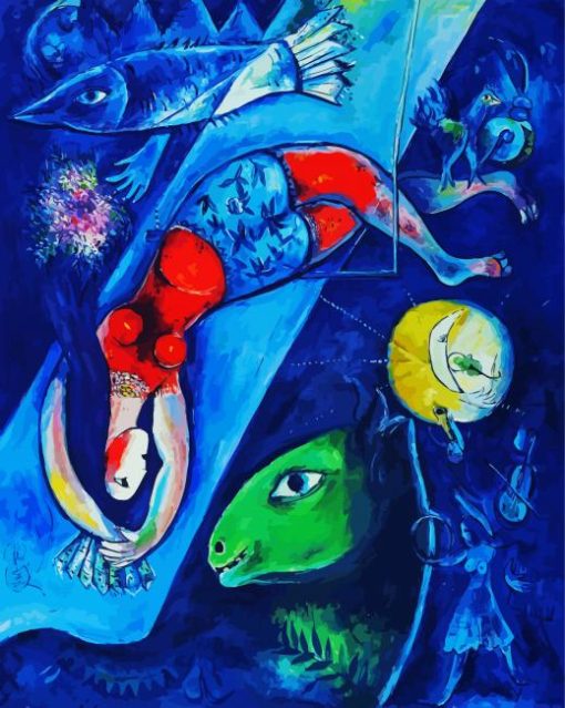 The Blue Circus Chagall paint by numbers