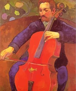 The Cellist Portrait Art paint by numbers