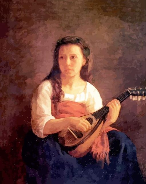 The Mandolin Player By Cassat paint by number