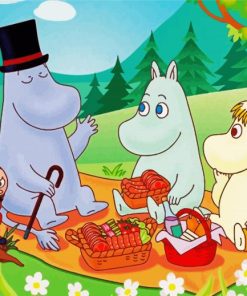 The Moomins Picnic paint by number