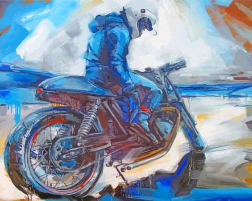 The Motorbike Driver Art paint by numbers