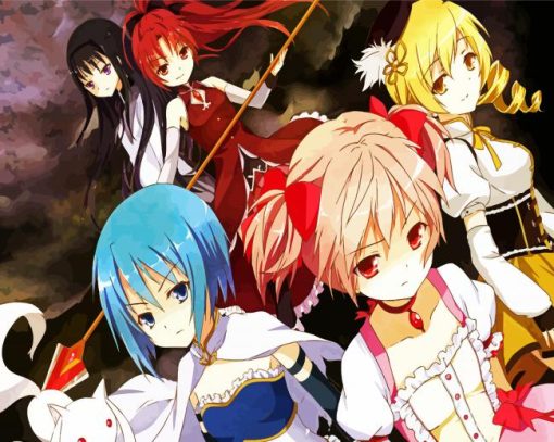 The Puella Magi Madoga Magica paint by numbers