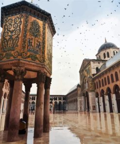 The Umayyad Mosque Damascus paint by numbers