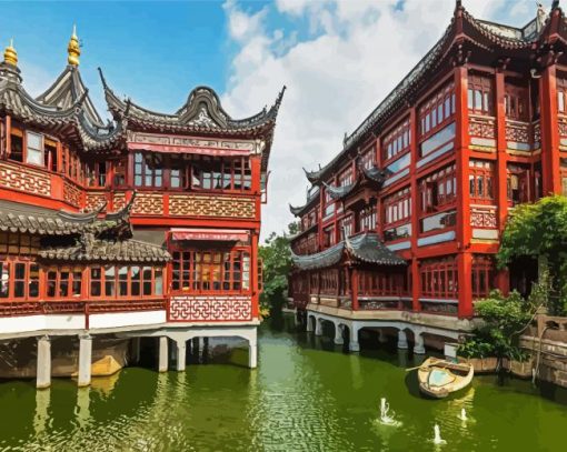 The Yu Garden Shanghai paint by number