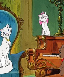 The Aristocats Cartoon paint by numbers