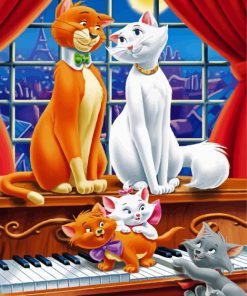 The Aristocats Disney Movie paint by numbers