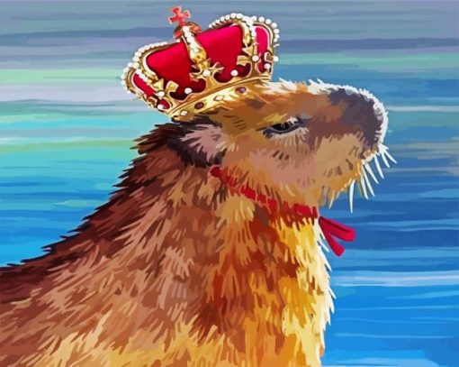 The Capybara Queen paint by number