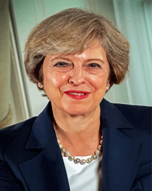 Theresa May paint by number