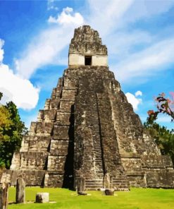 Tikal Guatemala paint by number