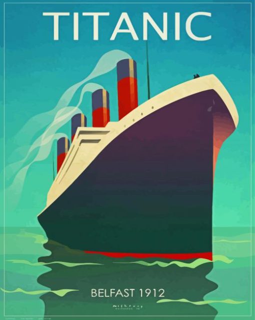 Titanic Ship Poster paint by number