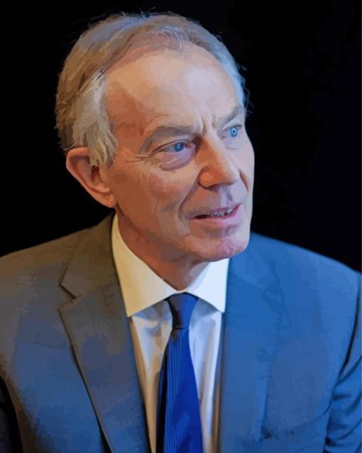 Tony Blair Minister Of The United Kingdom paint by numbers