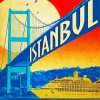 Turkey Bosphorus Bridge Poster paint by number