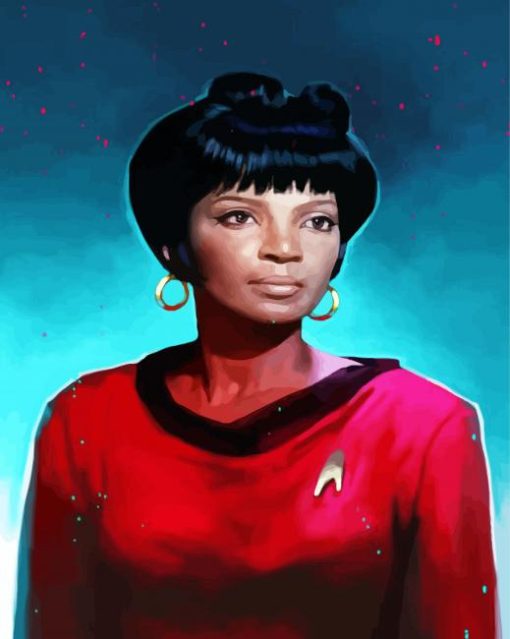 Uhura Star Trek Illustration paint by numbers