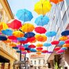 Umbrellas Street In Belgrade Serbia paint by numbers