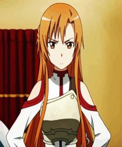 Upset Asuna Characters paint by numbers