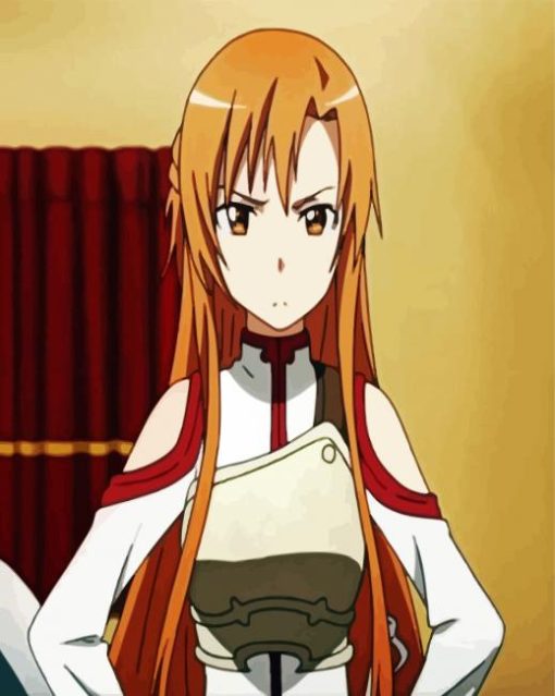 Upset Asuna Characters paint by numbers