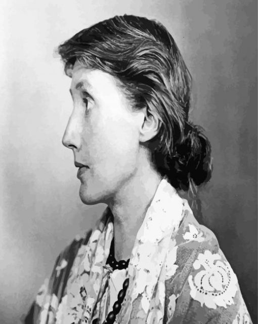 Virginia Woolf Side Profile paint by number