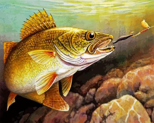 Walleye Fish paint by numbers