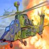 War Helicopter paint by numbers