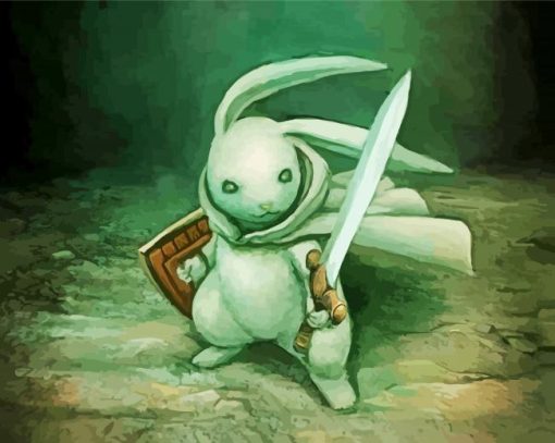 Warrior Bunny paint by number