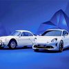 White Alpine Cars paint by numbers