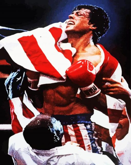 Winner Rocky Balboa paint by number