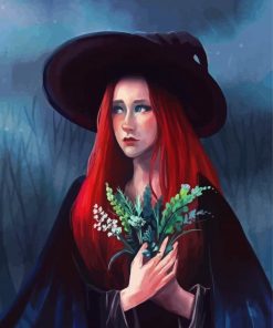 Witch Girl paint by numbers