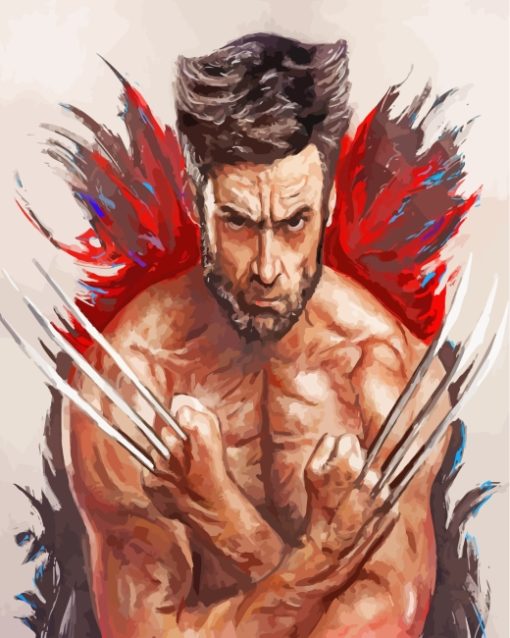 Wolverine Logan Art paint by numbers