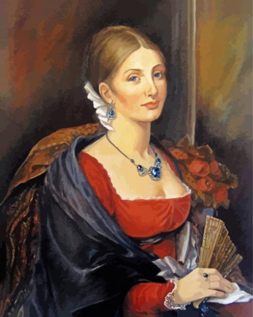 Woman With Jewelry paint by number