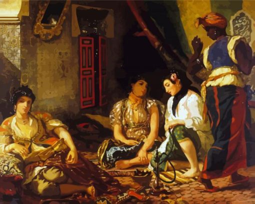 Women Of Algiers Eugène Delacroix paint by number