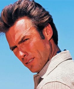 Young Clint Eastwood paint by numbers