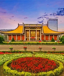 Zhongshan Memorial Hall Taipei Taiwan paint by number