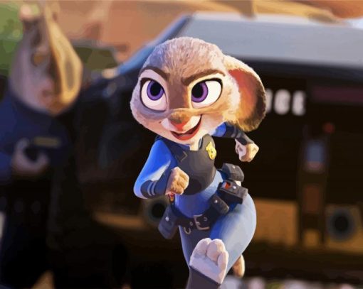 Zootropolis Animated Movie paint by numbers