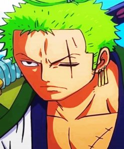 Aesthetic Roronoa Zoro paint by numbers