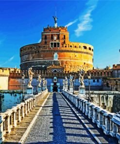 Aesthetic Castel Sant Angelo Vatikan paint by numbers