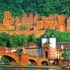 Aesthetic Heidelberg Castle paint by number