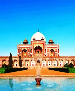 Aesthetic Humayun Tomb Delhi paint by numbers