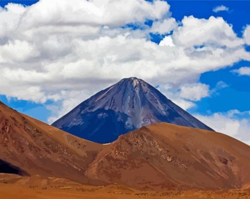 Aesthetic Licancabur Chile paint by number